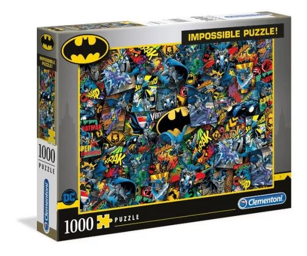 Clementoni 39575 Niemożliwe puzzle - Batman-1000 sztuk - wyprodukowano we Włoszech, puzzle dla dorosłych 39575