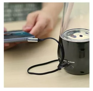 Kątowy kabel mini jack 3,5mm AUX UGREEN płaski 1m (czarny) - Kable - miniaturka - grafika 4