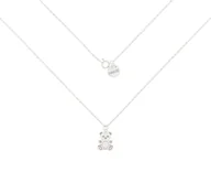 Naszyjniki - Srebrny naszyjnik z misiem 45 cm - miniaturka - grafika 1