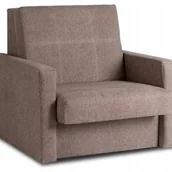 Fotele - Amerykanka Fotel Rozkładany Wypoczynkowy Jednoosobowy Do Spania Beż MILAN - miniaturka - grafika 1