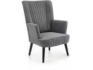 Fotele - Fotel Uszak Wypoczynkowy DELGADO Szary Welur FOTEL DELGADO SZARY - miniaturka - grafika 1