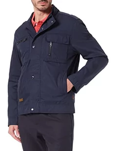 camel active Męska bluza z wieloma kieszeniami z mieszanki bawełny, granatowy, 62 - Bluzy męskie - miniaturka - grafika 1