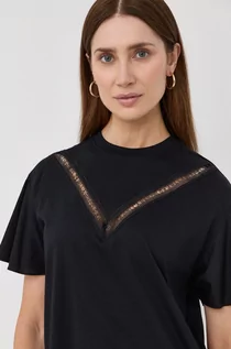 Koszulki i topy damskie - Karl Lagerfeld Lagerfeld Lagerfeld t-shirt bawełniany kolor czarny - grafika 1
