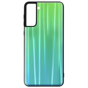 Etui Samsung Galaxy S21 Plus Bi-materiał Holograficzny Błyszcząca zieleń - Etui i futerały do telefonów - miniaturka - grafika 1