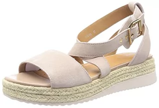 Espadryle damskie - Geox Damskie sandały D EOLIE espadryle Wedge Sandal, Nude, 41 EU, nude, 41 EU - grafika 1