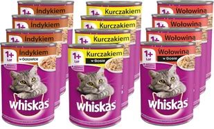 WHISKAS Adult mix smaków 12x400g - Mokra karma dla kotów - miniaturka - grafika 1