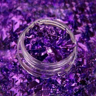 Ozdoby do paznokci - Metaliczne Płatki Alu pyłek Fiolet Nr8 - miniaturka - grafika 1