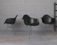 Krzesła - D2.Design Krzesło P018 PPczarne chrom nogi HF 40780 - miniaturka - grafika 1