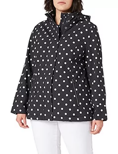 Ulla Popken Damska kurtka softshelljacke Mit Kapuze Und Druck Softshell z kapturem i nadrukiem, Dunkelgrau, 42 duże rozmiary - Kurtki damskie - miniaturka - grafika 1