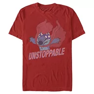 Koszulki i topy damskie - Disney Uniseks Lilo and Stich Unstoppable Stitch Organic Short Sleeve T-Shirt, czerwony, L, czerwony, L - miniaturka - grafika 1