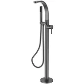 Baterie wannowe i prysznicowe - Besco Decco III bateria wannowo-prysznicowa wolnostojąca grafit BW-DIII-GR - miniaturka - grafika 1