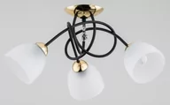 Lampy sufitowe - Modena Black lampa sufitowa 3-punktowa czarna/złota 62297 - miniaturka - grafika 1