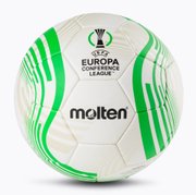 Piłka nożna - Molten Piłka do piłki nożnej official UEFA Conference League 2021/22 biało-zielona F5C5000 - miniaturka - grafika 1