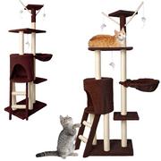Drapaki dla kotów - MAXY C.O. Drzewko dla kota 138cm brązowe 5900779933132 - miniaturka - grafika 1