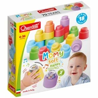 Klocki - Quercetti miękkie klocki Momy z grzechotką 18 elementów - miniaturka - grafika 1