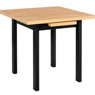 Stoły - Kwadratowy rozkładany stół Max VII na czarnych nogach w kolorze Dąb Grandson – elegancka funkcjonalność - miniaturka - grafika 1