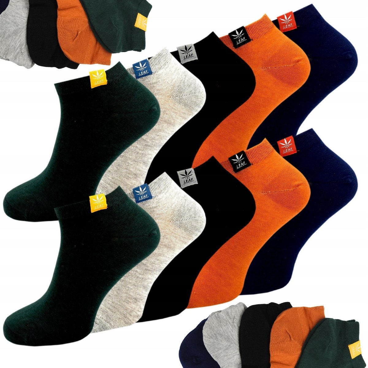 10 X SKARPETY MĘSKIE SKARPETKI KRÓTKIE BAWEŁNIANE RÓŻNE KOLOROWE 40/43