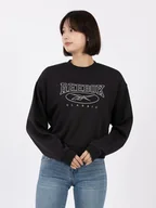 Bluzy damskie - Bluza bez kaptura damska Reebok Ae Crew 100205213 XS Czarna (1200143825600) - miniaturka - grafika 1