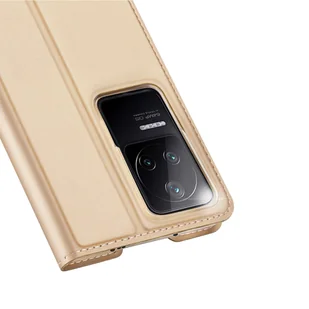 Dux Ducis Skin Pro kabura etui pokrowiec z klapką Xiaomi Poco F4 5G złoty - Etui i futerały do telefonów - miniaturka - grafika 3