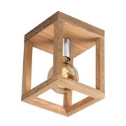 Lampy sufitowe - Spotlight Sufitowa LAMPA ekologiczna KAGO 9158174 drewniana OPRAWA plafon kostka cube klatka dąb olejowany chrom - miniaturka - grafika 1