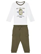 Bluzki damskie - Guess Komplet bluzka i spodnie N5YG06 K8HM4 Biały Regular Fit - miniaturka - grafika 1