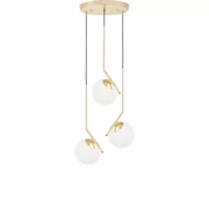 Lampy sufitowe - Sorento lampa wisząca złota LDP 1215-150-3 (WT+GD) Lumina Deco // Rabaty w koszyku i  od 299zł ! - miniaturka - grafika 1