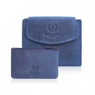 Portfele - ZESTAW PREZENTOWY ZUP-40-DB PORTFEL SKÓRZANY DAMSKI T-12 I ETUI T-51 - miniaturka - grafika 1