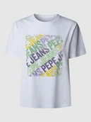 Koszulki i topy damskie - Pepe Jeans Koszulka "Amelia" w kolorze białym - miniaturka - grafika 1