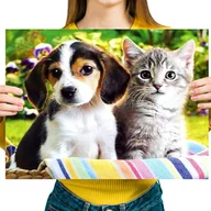 Zabawki kreatywne - Haft Diamentowy Diamond Painting,DIAMENTOWY MALARZ,Obraz DIY 5D,Mozaika Diamentowa 30x40, Pies - miniaturka - grafika 1