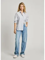 Bluzki damskie - Pepe Jeans Koszula "Clever" w kolorze błękitno-białym - miniaturka - grafika 1