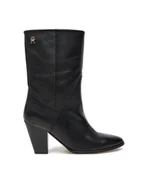 Botki damskie - Tommy Hilfiger Botki FW0FW08253 Czarny - miniaturka - grafika 1