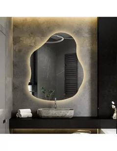 Lustro o organicznym kształcie z podświetleniem - STONE LED, STONE : 60x77 - Lustra Lustro o organicznym kształcie z podświetleniem - STONE LED, STONE : 60x77 - Lustra - miniaturka - grafika 1