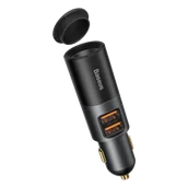 Ładowarki samochodowe - Ładowarka Samochodowa Baseus Share Together USB + 12V 120W Czarna Oryginalne akcesoria Baseus w MOBILE CITY - miniaturka - grafika 1