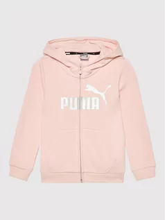 Bluzy dla chłopców - Puma Bluza Essentials+ Logo 846959 Różowy Regular Fit - grafika 1