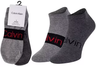 CALVIN KLEIN SKARPETKI STOPKI 2 PARY GREY 701218712 003 - Rozmiar: 39-42 - Skarpetki męskie - miniaturka - grafika 1