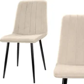 Krzesła - Szchara KRZESŁO TAPICEROWANE WELUROWE NOWOCZESNE SKANDYNAWSKIE DO JADALNI SALONU - miniaturka - grafika 1