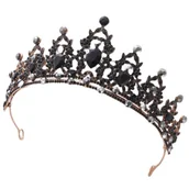 Ozdoby do włosów - OZDOBA do włosów diadem KORONA wieczorowa cyrkonie - miniaturka - grafika 1