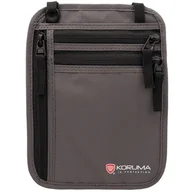 Etui na dokumenty i karty - Dyskretna saszetka na pieniądze oraz paszport z ochroną RFID (ciemny szary) - miniaturka - grafika 1