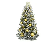 Choinki - Udekorowana sztuczna choinka z 73 ozdobami GOLDEN CHRISTMAS 210 cm choinka ze stojakiem i ozdobami świątecznymi - miniaturka - grafika 1