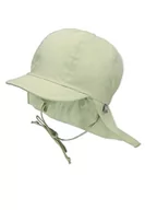 Czapki damskie - Sterntaler Chłopcy czapka z daszkiem do wiązania z osłoną karku, kapelusz przeciwsłoneczny, zielony, 51 cm - miniaturka - grafika 1