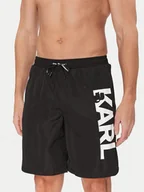 Kąpielówki męskie - KARL LAGERFELD Szorty kąpielowe A1M46009 Czarny Regular Fit - miniaturka - grafika 1