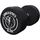 Hantle i ciężarki - Gorilla Sports Hantla Stała Profesjonalna 12,5kg - miniaturka - grafika 1