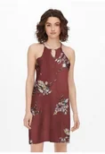 Sukienki - Only Sukienka Damska Bordowa Na Co Dzień W Kwiaty 32 Jml - miniaturka - grafika 1