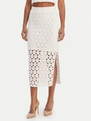 Spódnice - Fracomina Spódnica midi FR26SG4008K488R6 Écru Slim Fit - miniaturka - grafika 1