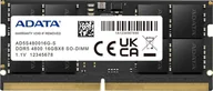 Pamięci RAM - Pamięć do laptopa ADATA SODIMM, DDR5, 16 GB, 4800 MHz, CL40 AD5S480016G-S AD5S480016G-S - miniaturka - grafika 1