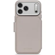 Etui i futerały do telefonów - Etui DECODED Leather Wallet MagSafe do Apple iPhone 17 Pro Beżowy - miniaturka - grafika 1