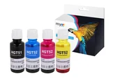 Tusze zamienniki - Komplet zamiennik tuszów HP GT51 GT52 CMYK marki My Office - miniaturka - grafika 1