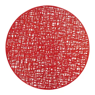 Mata stołowa Glamour ażurowa czerwona 38 cm AMBITION - Serwisy obiadowe - miniaturka - grafika 1
