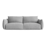 Sofy i kanapy - Jasnoszara rozkładana sofa z tkaniny szenilowej 230 cm Leila – Makamii - miniaturka - grafika 1