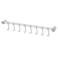 Meble kuchenne - Stal nierdzewna kuchenna szyna wisząca z 8 hakami - szyna kuchenna wisząca szyna kuchenna bar ścienny - miniaturka - grafika 1